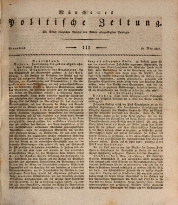 Münchener politische Zeitung (Süddeutsche Presse) Samstag 10. Mai 1817
