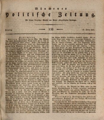 Münchener politische Zeitung (Süddeutsche Presse) Freitag 13. Juni 1817