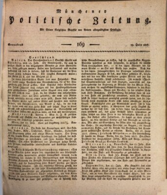 Münchener politische Zeitung (Süddeutsche Presse) Samstag 19. Juli 1817