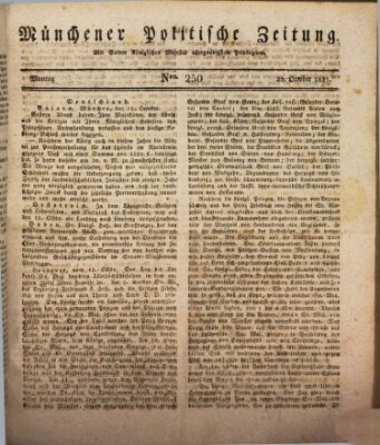 Münchener politische Zeitung (Süddeutsche Presse) Montag 22. Oktober 1821