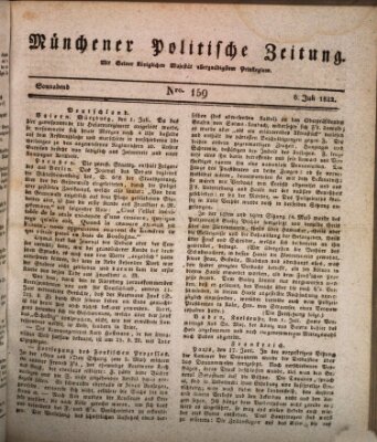 Münchener politische Zeitung (Süddeutsche Presse) Samstag 6. Juli 1822