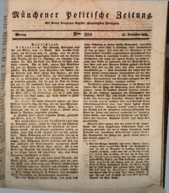 Münchener politische Zeitung (Süddeutsche Presse) Montag 23. Dezember 1822