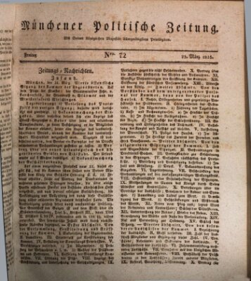 Münchener politische Zeitung (Süddeutsche Presse) Freitag 25. März 1825