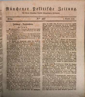 Münchener politische Zeitung (Süddeutsche Presse) Freitag 2. September 1825