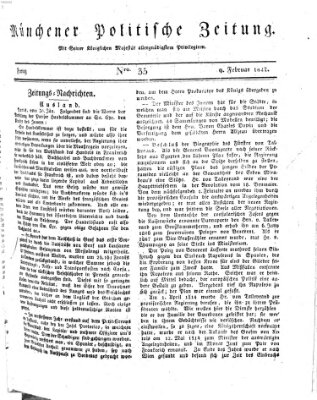 Münchener politische Zeitung (Süddeutsche Presse) Freitag 9. Februar 1827
