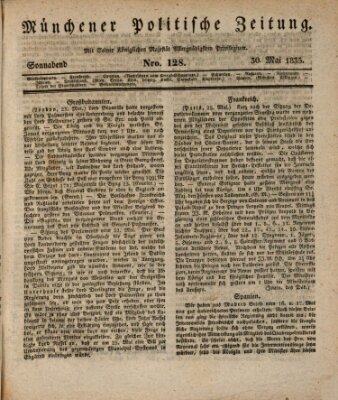 Münchener politische Zeitung (Süddeutsche Presse) Samstag 30. Mai 1835