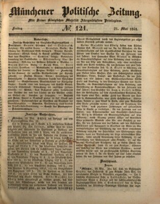 Münchener politische Zeitung (Süddeutsche Presse) Freitag 21. Mai 1841