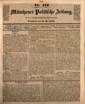 Münchener politische Zeitung (Süddeutsche Presse) Samstag 11. Mai 1844