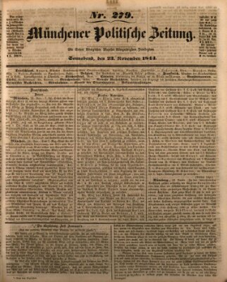 Münchener politische Zeitung (Süddeutsche Presse) Samstag 23. November 1844