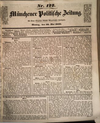Münchener politische Zeitung (Süddeutsche Presse) Montag 26. Mai 1845