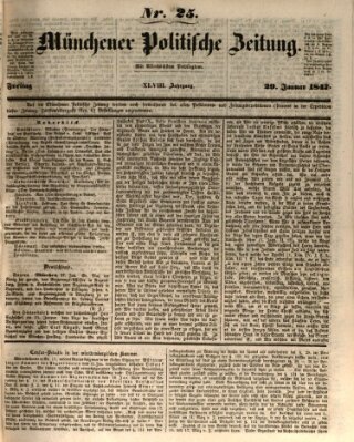 Münchener politische Zeitung (Süddeutsche Presse) Freitag 29. Januar 1847