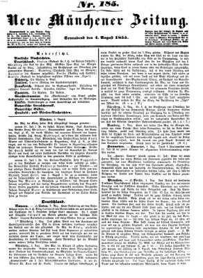 Neue Münchener Zeitung (Süddeutsche Presse) Samstag 4. August 1855