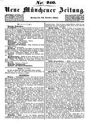 Neue Münchener Zeitung (Süddeutsche Presse) Freitag 19. Oktober 1855