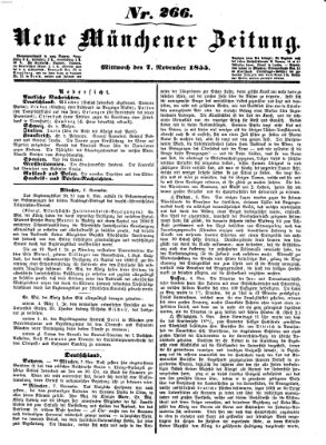 Neue Münchener Zeitung (Süddeutsche Presse) Mittwoch 7. November 1855
