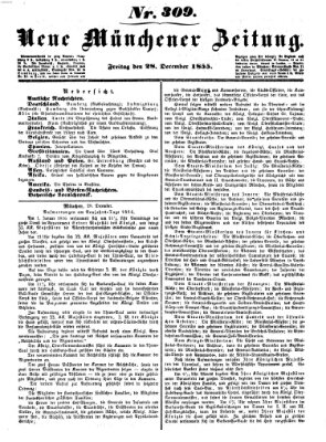 Neue Münchener Zeitung (Süddeutsche Presse) Freitag 28. Dezember 1855