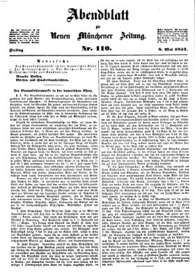 Neue Münchener Zeitung (Süddeutsche Presse) Freitag 8. Mai 1857