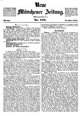 Neue Münchener Zeitung (Süddeutsche Presse) Montag 18. Mai 1857