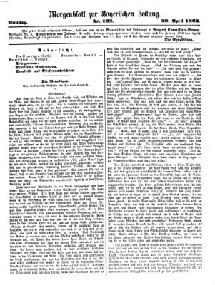 Bayerische Zeitung (Süddeutsche Presse) Dienstag 29. April 1862