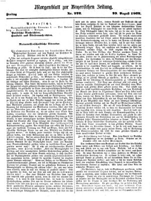 Bayerische Zeitung (Süddeutsche Presse) Freitag 29. August 1862