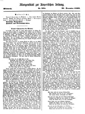 Bayerische Zeitung (Süddeutsche Presse) Mittwoch 31. Dezember 1862