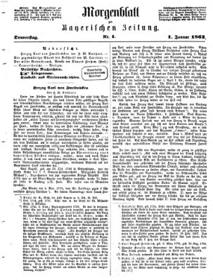 Bayerische Zeitung (Süddeutsche Presse) Donnerstag 1. Januar 1863