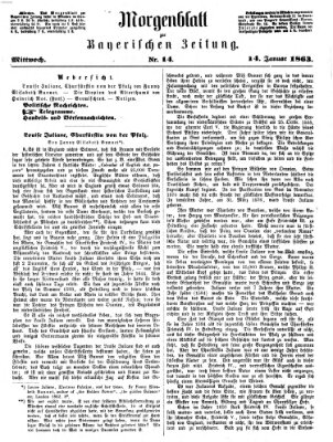 Bayerische Zeitung (Süddeutsche Presse) Mittwoch 14. Januar 1863