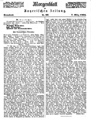 Bayerische Zeitung (Süddeutsche Presse) Samstag 7. März 1863