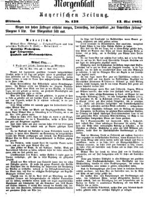 Bayerische Zeitung (Süddeutsche Presse) Mittwoch 13. Mai 1863