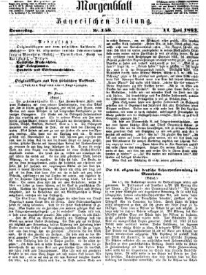 Bayerische Zeitung (Süddeutsche Presse) Donnerstag 11. Juni 1863