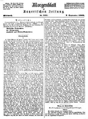 Bayerische Zeitung (Süddeutsche Presse) Mittwoch 2. September 1863