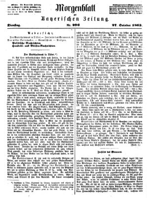 Bayerische Zeitung (Süddeutsche Presse) Dienstag 27. Oktober 1863