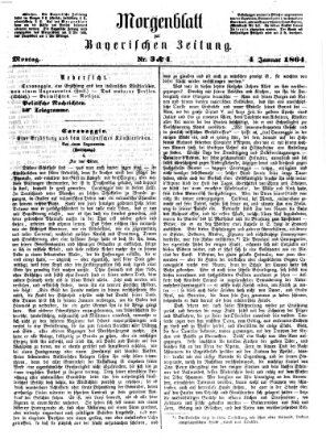 Bayerische Zeitung (Süddeutsche Presse) Montag 4. Januar 1864