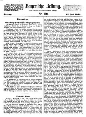 Bayerische Zeitung (Süddeutsche Presse) Sonntag 12. Juni 1864