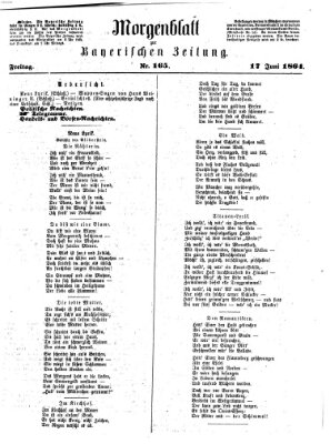 Bayerische Zeitung (Süddeutsche Presse) Freitag 17. Juni 1864