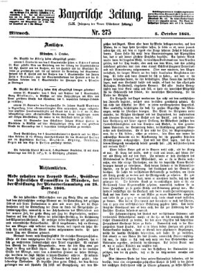 Bayerische Zeitung (Süddeutsche Presse) Mittwoch 5. Oktober 1864