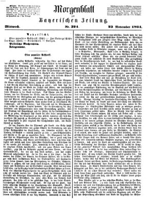 Bayerische Zeitung (Süddeutsche Presse) Mittwoch 23. November 1864