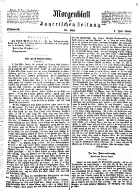 Bayerische Zeitung (Süddeutsche Presse) Mittwoch 5. Juli 1865