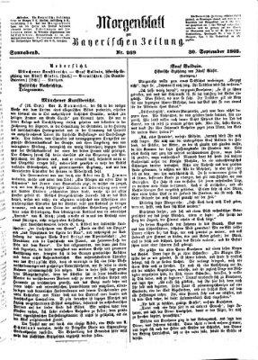 Bayerische Zeitung (Süddeutsche Presse) Samstag 30. September 1865
