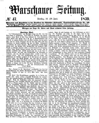 Warschauer Zeitung Dienstag 28. Juni 1859