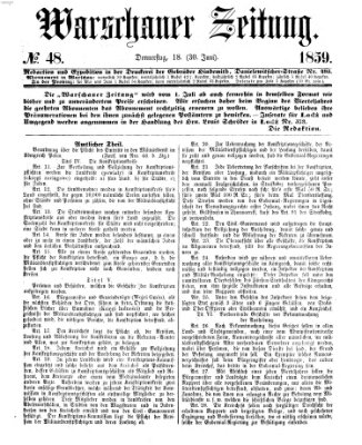 Warschauer Zeitung Donnerstag 30. Juni 1859