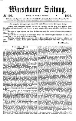Warschauer Zeitung Mittwoch 7. September 1859