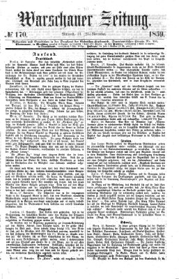 Warschauer Zeitung Mittwoch 23. November 1859