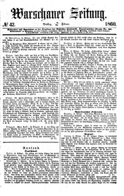 Warschauer Zeitung Dienstag 21. Februar 1860