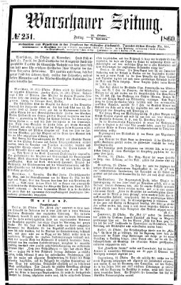 Warschauer Zeitung Freitag 2. November 1860