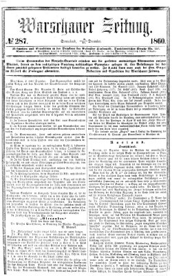 Warschauer Zeitung Samstag 15. Dezember 1860