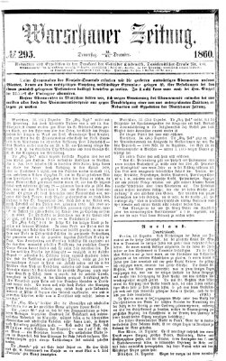 Warschauer Zeitung Donnerstag 27. Dezember 1860