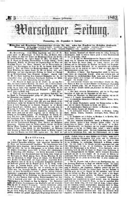 Warschauer Zeitung Donnerstag 9. Januar 1862