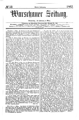 Warschauer Zeitung Donnerstag 6. März 1862