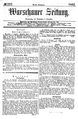Warschauer Zeitung Donnerstag 4. Dezember 1862