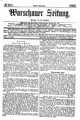Warschauer Zeitung Montag 29. Dezember 1862